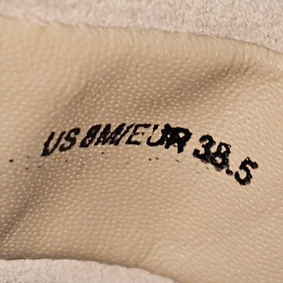 NEW Vince Skylar Platform Sandal Womens 8 Beige Suede Slingback Wedge Neutral - Picture 12 of 13